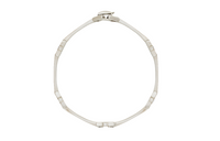 SAINT LAURENT Glass Brass Bracelets Unisex Silver
