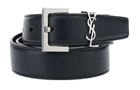 SAINT LAURENT Cassandre Square Buckle Belt