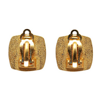 CHANEL 1995 Cc Square Clip-on Earrings