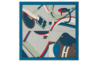 HERMES Silk Scarves Men's Multicolor