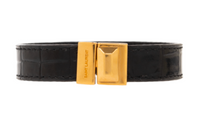 SAINT LAURENT Logo Engraved Buckle Bracelet