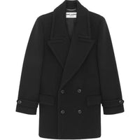 SAINT LAURENT Double-Breasted Short Coat