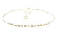CHANEL Crystal Necklaces Women's Gold