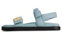 LOUIS VUITTON Sunset Painted Series One Strap Sandals Women's Blue Black