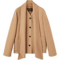 Loro Piana Gladwin Coat And Scarf Removable Jackets Coats Women's Light Brown