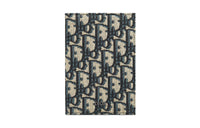 DIOR Fabric Passport Holder Men's Beige Black