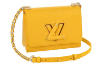 LOUIS VUITTON Twist Leather Crossbody One Shoulder Handbags Small Size Women's Yellow