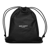 SAINT LAURENT Leather Backpack Unisex Black