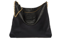 MIU MIU Soft Sheep Leather Handbags Shoulder Bags Women's Black