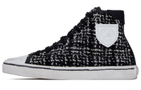 SAINT LAURENT Mid Top Athletic Shoes Women's Black White