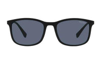 PRADA Nylon Irregular Shape Sunglasses Men's Black