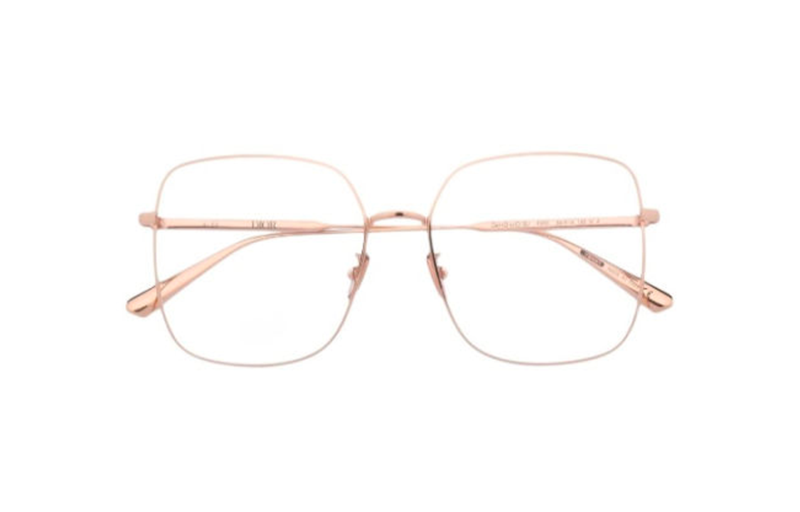 DIOR - Irregular Shape Eyeglass Frames Women's Gold
