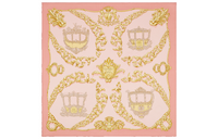 HERMES Silk Scarves Women's Gold/Pink