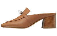 HERMES Blossom Wrap-toe Slippers Women's Brown