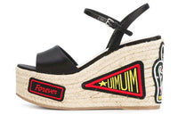 MIU MIU One Strap Sandals Women's Black