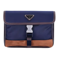 PRADA Nylon Shoulder Bag Men's Marine Blue