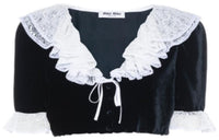 MIU MIU Crop Tops Women's Black