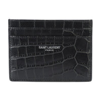 SAINT LAURENT Cow Leather Card Holder Men's Black