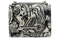 LOUIS VUITTON Twist Leather Shoulder Bag Crossbody Bag Women's Black/White