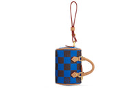 LOUIS VUITTON Speedy Cow Leather Pillow Bag Accessory Pendant Mini Men's Blue & Black