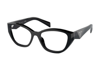 PRADA Acetate Irregular Shape Eyeglass Frames Men's Black