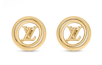 LOUIS VUITTON Stud Earrings Women's Gold