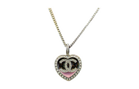 CHANEL Metal Necklaces Unisex Pink