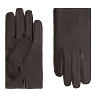 HERMES Leather Cashmere Lambskin Other Gloves Men's Brown/Black