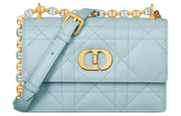 DIOR Sheepskin Portable Crossbody Bag, Shoulder Bag Women's Space Blue