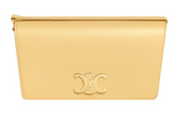 CELINE Shiny Cow Leather Envelope Bag Portable Crossbody Bag Shoulder Bag Women's Yellow