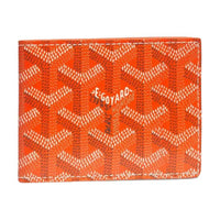 GOYARD Cow Leather Card Holder Unisex Orange