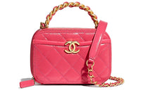 CHANEL Sheepskin Shoulder Bag Small Size Women's Pink