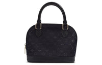 LOUIS VUITTON Satin Handbag Unisex Black