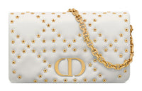 DIOR Caro Cow Leather Handheld Shoulder Bag Crossbody Bag Women's Milk White