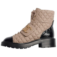 CHANEL Fashion Ankle Boots Women's Dark Beige