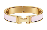 HERMES Bangles Women's Gold/Light Pink