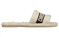 DIOR Christian Dway Slides Sandals Black Women's