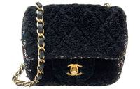 CHANEL Tweed Flap Bag Shoulder Bag Women's