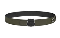 HERMES Numbers Logo Smooth Buckle Calfskin Leather Belts Men's Green Width 38MM