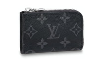LOUIS VUITTON Coin Purse Monogram Eclipse Black Gray