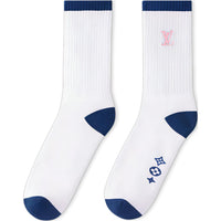 LOUIS VUITTON FW24 Mid-Calf Socks Women's 1 Pack Navy