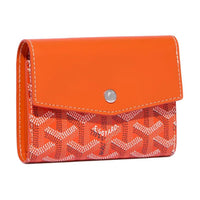 GOYARD Canvas With Calfskin Wallet Unisex Orange