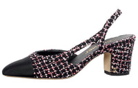 CHANEL Chunky Heel Stylish Sandal Women's Black