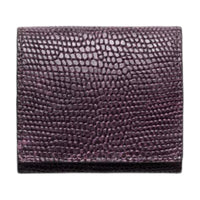 PRADA Smooth Finish Lizard Skin Coin Purse Men's Dark Purple