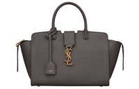 SAINT LAURENT Cow Leather Handbag Unisex Eggstone Gray