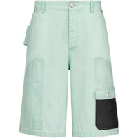 DIOR X Stone Island Cotton Blend Satin Bermuda Shorts