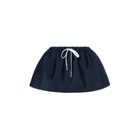 MIU MIU Logo appliqué Wool Miniskirt
