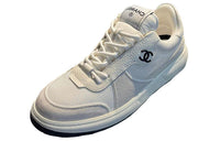 CHANEL Low-Top Skateboard Shoes Women's White Gray