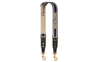 DIOR Embroidery Shoulder Strap With Loop Bag Strap Women's Dark Blue
