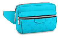 LOUIS VUITTON Outdoor Cow Leather Fanny Pack Men's Blue